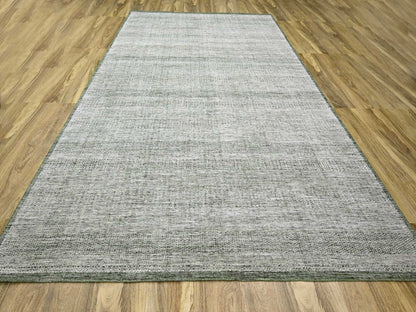 Green 9'9" x 13'10" Modern / Contemporary Hand knotted Wool Rug - Sku: O076277
