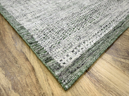 Green 9'9" x 13'10" Modern / Contemporary Hand knotted Wool Rug - Sku: O076277
