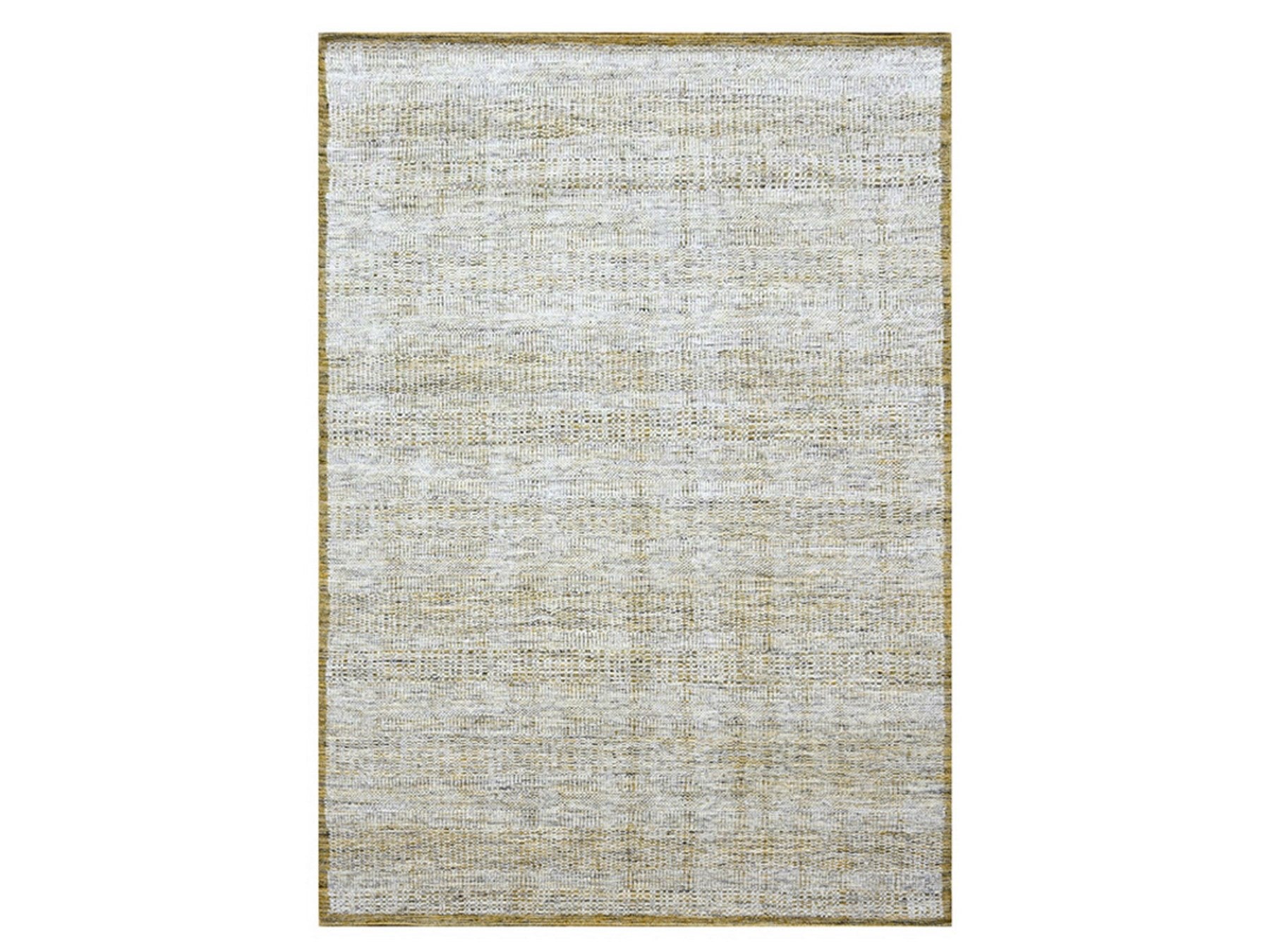 Modern / Contemporary hand-knotted wool rug in Yellow, 10' x 13'10" — SKU O076290