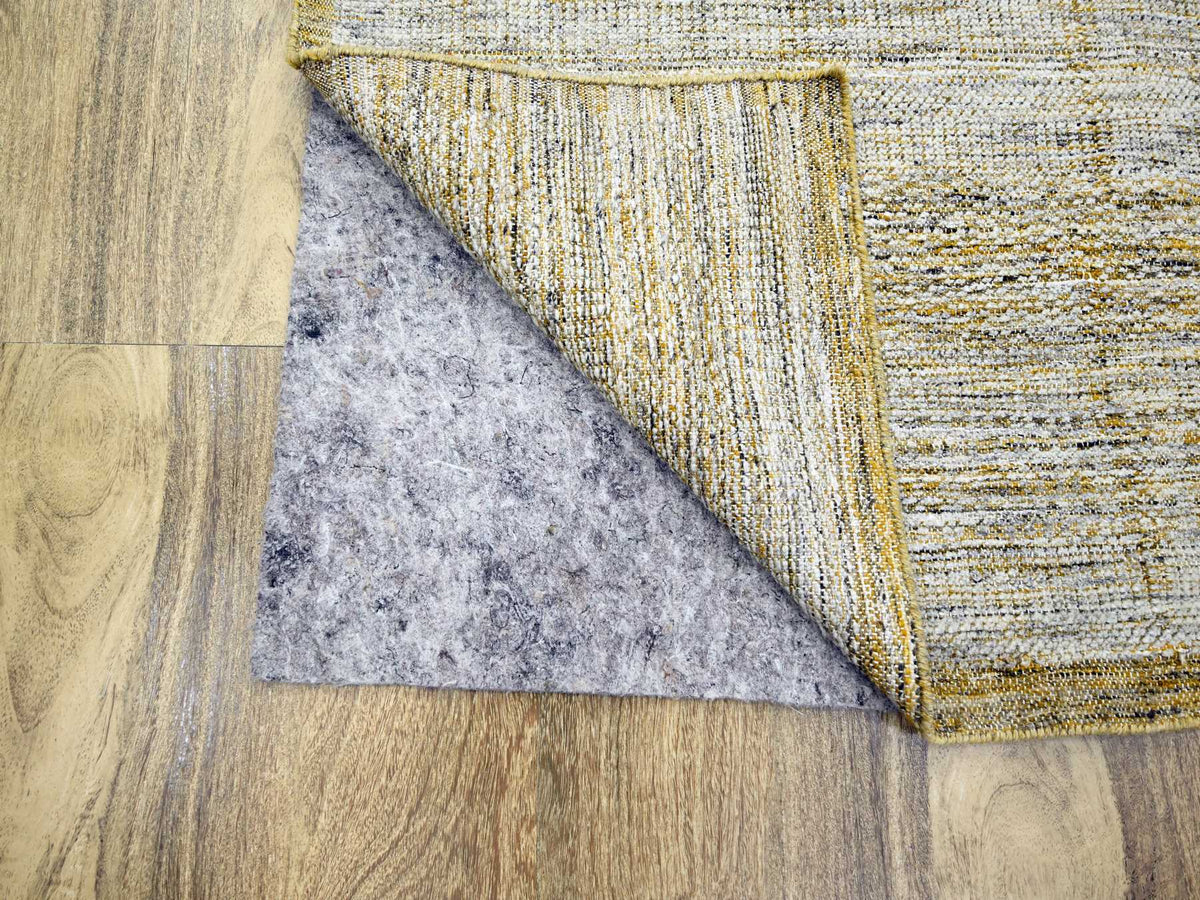 Modern / Contemporary hand-knotted wool rug in Yellow, 10' x 13'10" — SKU O076290 (view 4)