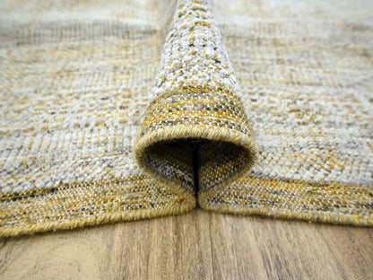 Modern / Contemporary hand-knotted wool rug in Yellow, 10' x 13'10" — SKU O076290 (view 5)