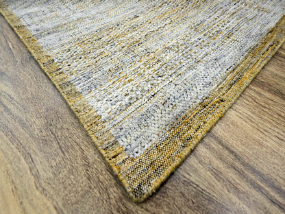 Modern / Contemporary hand-knotted wool rug in Yellow, 10' x 13'10" — SKU O076290 (view 6)