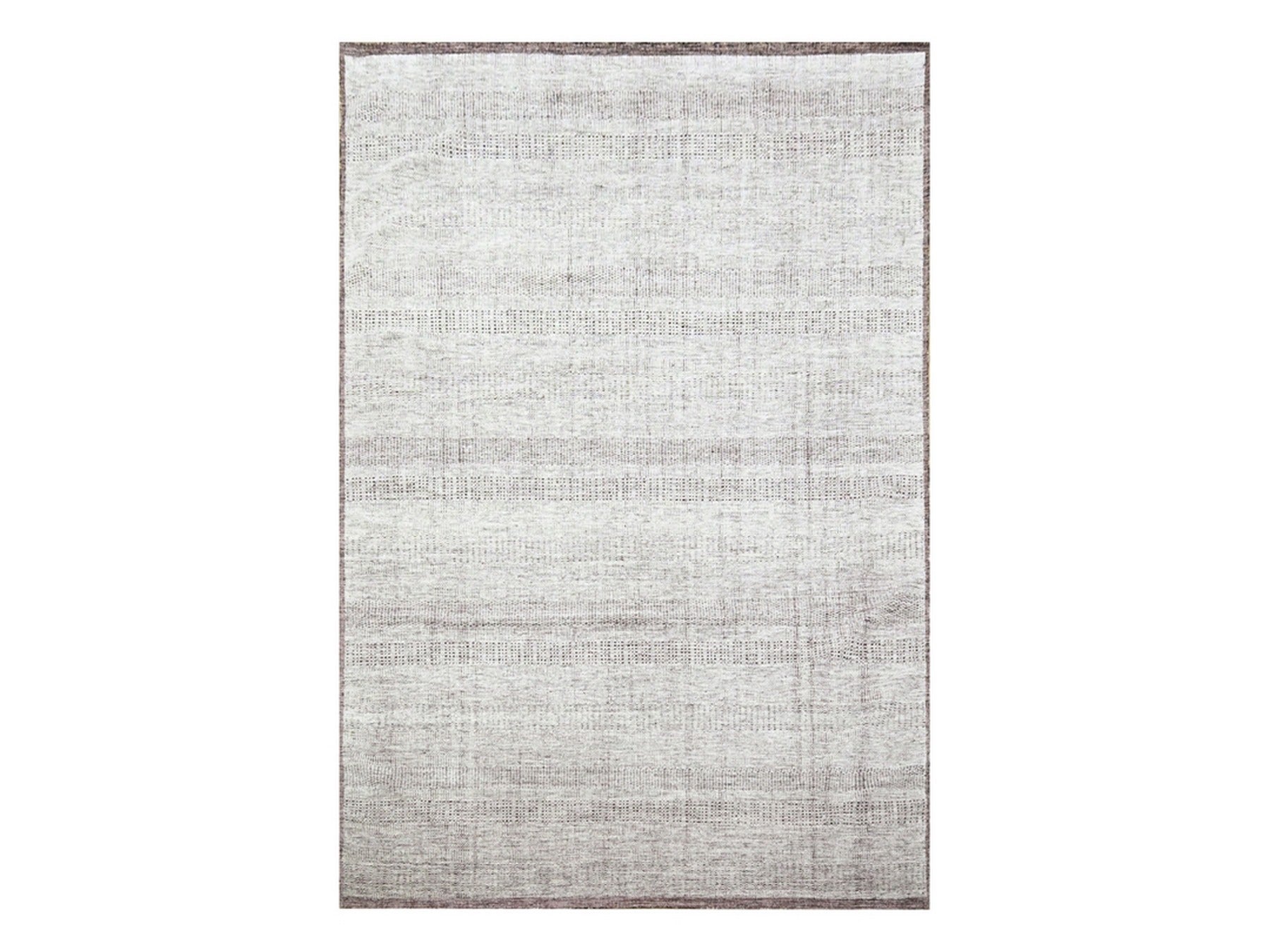 Modern / Contemporary hand-knotted wool rug in Red, 6' x 9' — SKU O076293