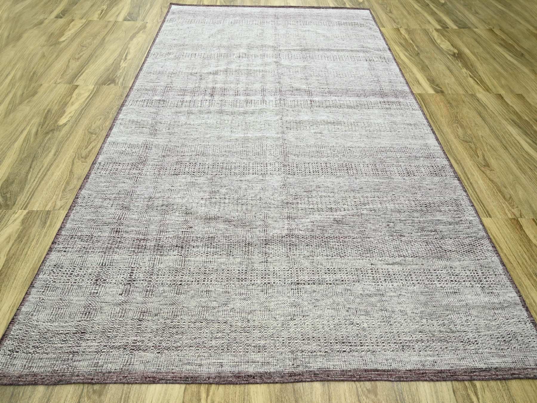 Modern / Contemporary hand-knotted wool rug in Red, 9' x 12' — SKU O076297 (view 2)