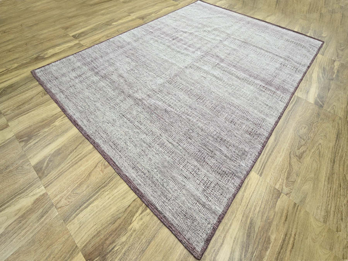 Modern / Contemporary hand-knotted wool rug in Red, 9' x 12' — SKU O076297 (view 3)
