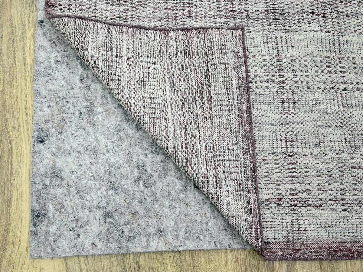 Modern / Contemporary hand-knotted wool rug in Red, 9' x 12' — SKU O076297 (view 4)
