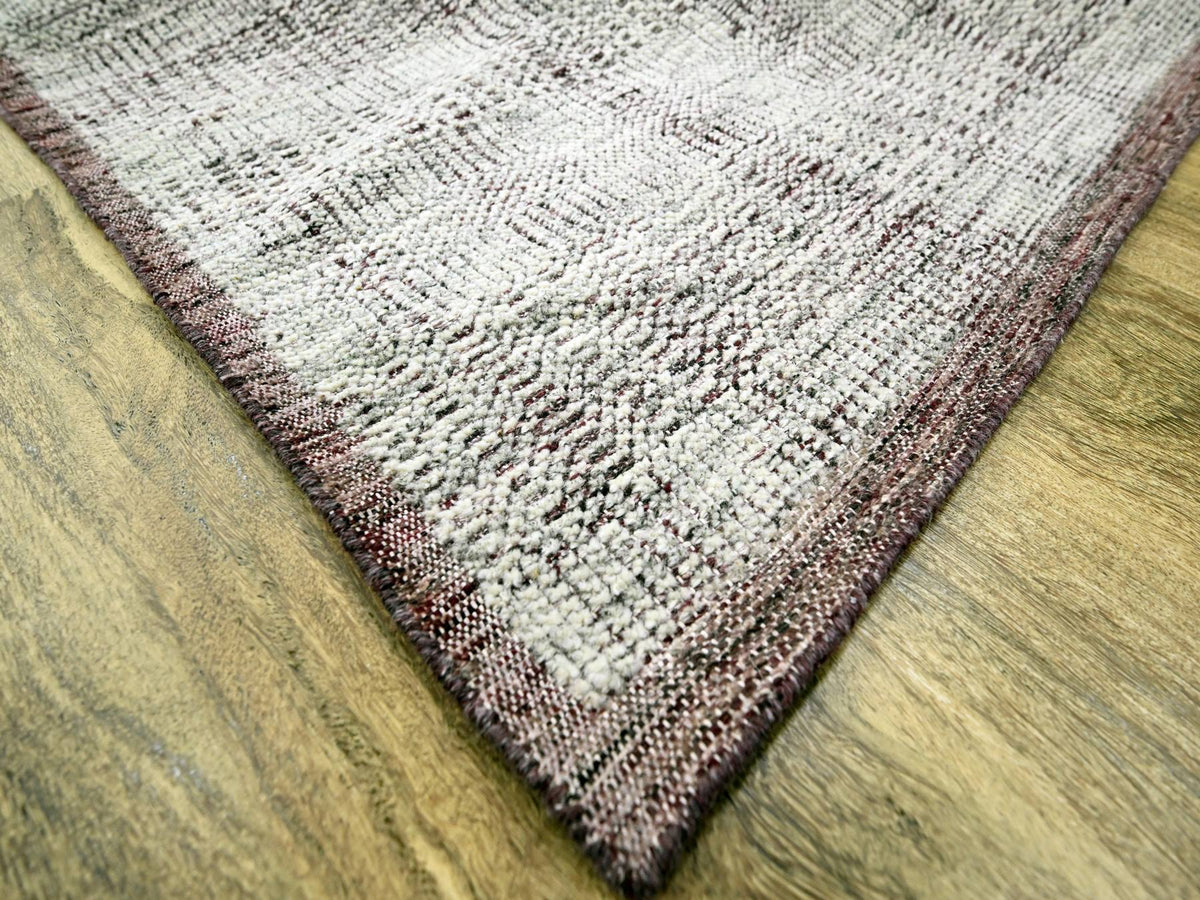 Modern / Contemporary hand-knotted wool rug in Red, 9' x 12' — SKU O076297 (view 6)