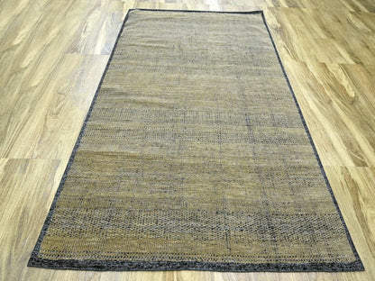 Brown 6'0" x 9'3" Modern / Contemporary Hand knotted Wool Rug - Sku: O076302