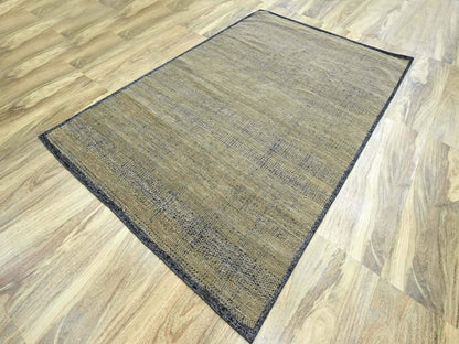 Brown 6'0" x 9'3" Modern / Contemporary Hand knotted Wool Rug - Sku: O076302