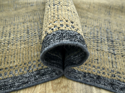 Brown 6'0" x 9'3" Modern / Contemporary Hand knotted Wool Rug - Sku: O076302