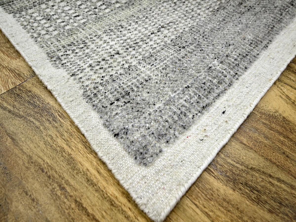 Modern / Contemporary hand-knotted wool rug in Gray, 12'1" x 14'10" — SKU O076304 (view 6)