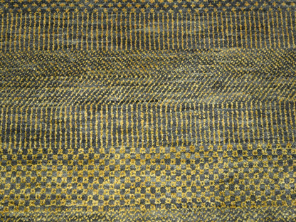 Brown 9'2" x 12'6" Modern / Contemporary Hand knotted Wool/Silk Rug - Sku: O076323