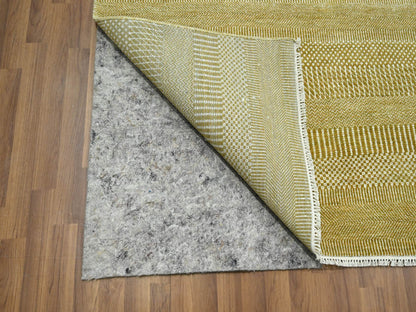 Brown 9'0" x 12'3" Modern / Contemporary Hand knotted Wool/Silk Rug - Sku: O076327