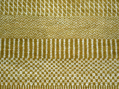 Brown 9'0" x 12'3" Modern / Contemporary Hand knotted Wool/Silk Rug - Sku: O076327