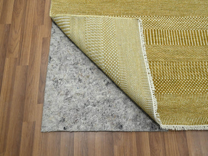 Brown 9'0" x 12'0" Modern / Contemporary Hand knotted Wool/Silk Rug - Sku: O076329