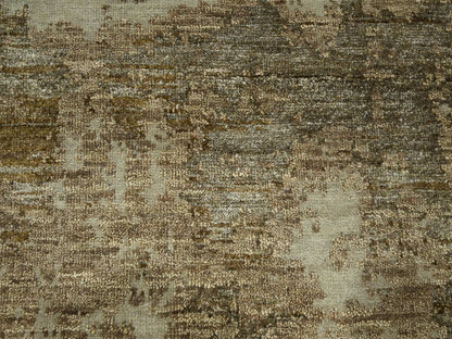 Beige 8'11" x 11'11" Modern and Contemporary Hand knotted Wool/Silk Rug - Sku: O076339