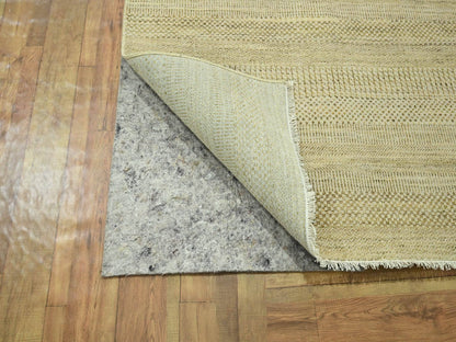 Brown 9'1" x 12'3" Modern / Contemporary Hand knotted Wool/Silk Rug - Sku: O076341