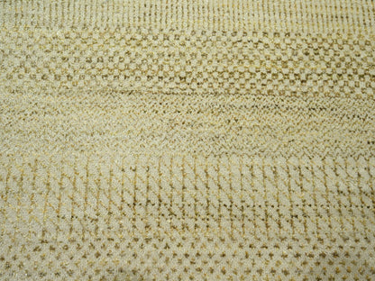 Brown 9'1" x 12'3" Modern / Contemporary Hand knotted Wool/Silk Rug - Sku: O076341