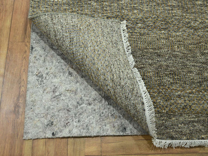 Brown 8'0" x 10'0" Modern / Contemporary Hand knotted Wool/Silk Rug - Sku: O076344