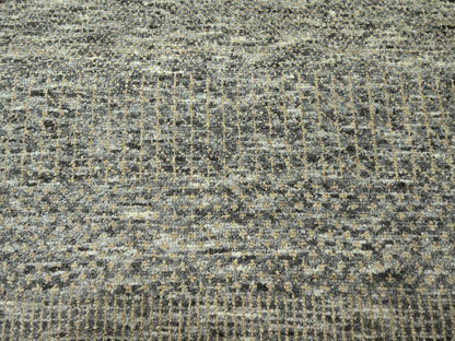 Modern / Contemporary hand-knotted wool/silk rug in Gray, 8' x 9'11" — SKU O076345 (view 8)