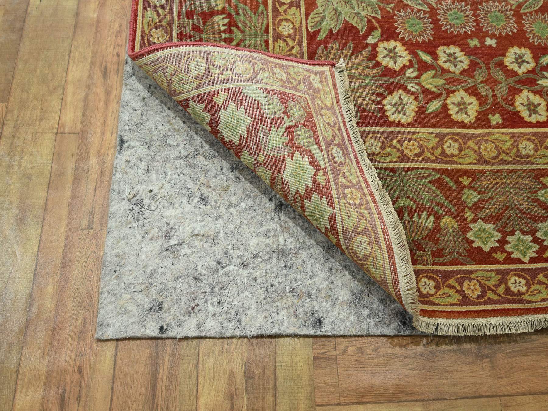 Agra Oushak hand-knotted wool rug in Red, 8' x 10'2" — SKU O076346 (view 4)