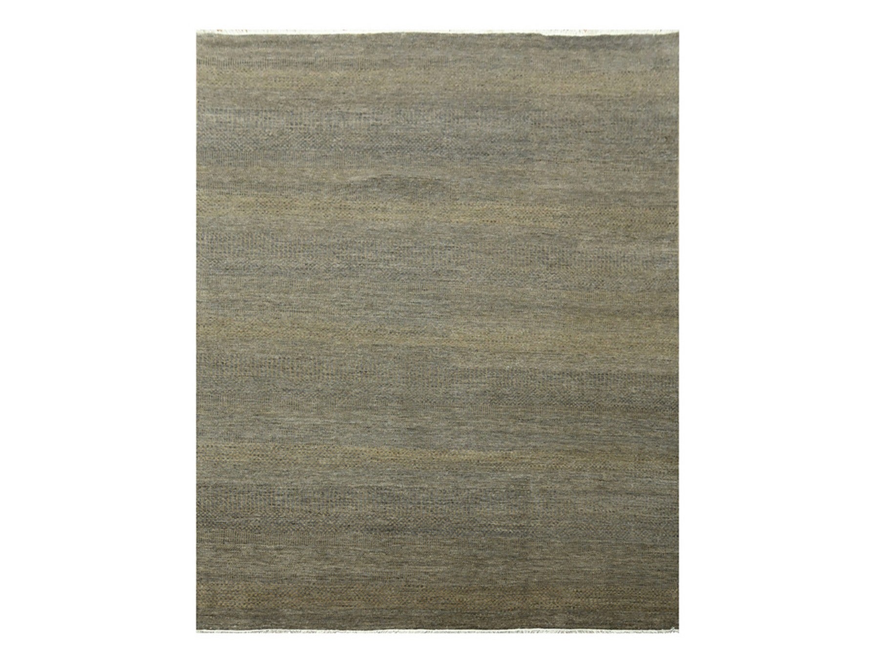 Modern / Contemporary hand-knotted wool/silk rug in Brown, 7'10" x 10' — SKU O076347
