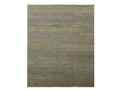 Modern / Contemporary hand-knotted wool/silk rug in Brown, 7'10" x 10' — SKU O076347