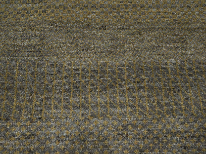 Brown 7'10" x 10'0" Modern / Contemporary Hand knotted Wool/Silk Rug - Sku: O076347