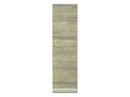 Brown 2'7" x 20'4" Modern / Contemporary Hand knotted Wool/Silk Rug - Sku: O076349