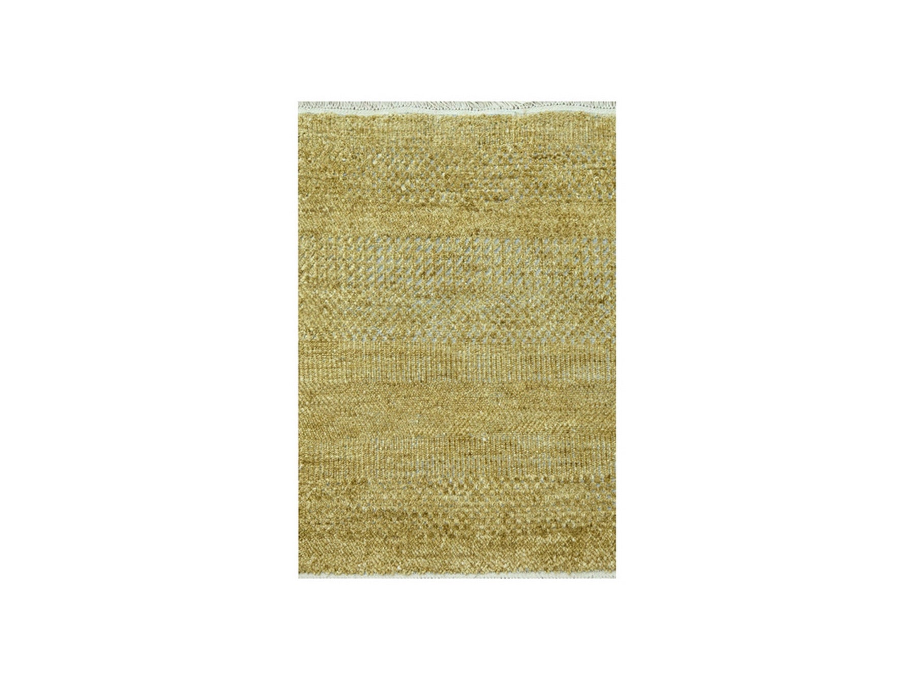 Modern / Contemporary hand-knotted wool/silk rug in Brown, 2' x 2' — SKU O076354