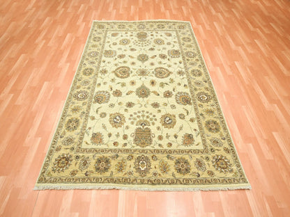Ziegler Oushak hand-knotted wool rug in Ivory & Beige, 5'5" x 8' — SKU O076355 (view 2)