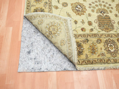 Ivory 5'5" x 8'0" Oushak And Peshawar Hand knotted Wool Rug - Sku: O076355