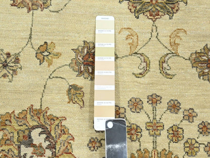 Ziegler Oushak hand-knotted wool rug in Ivory & Beige, 5'5" x 8' — SKU O076355 (view 4)