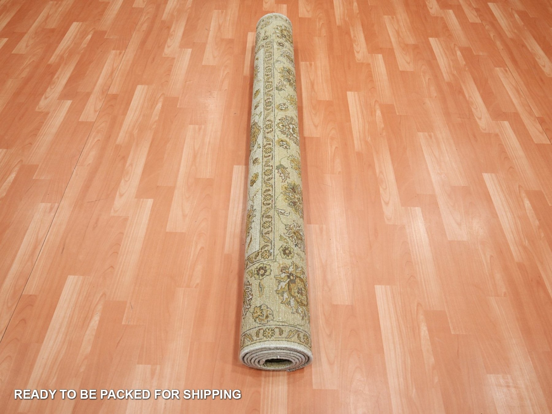 Ziegler Oushak hand-knotted wool rug in Ivory & Beige, 5'5" x 8' — SKU O076355 (view 5)