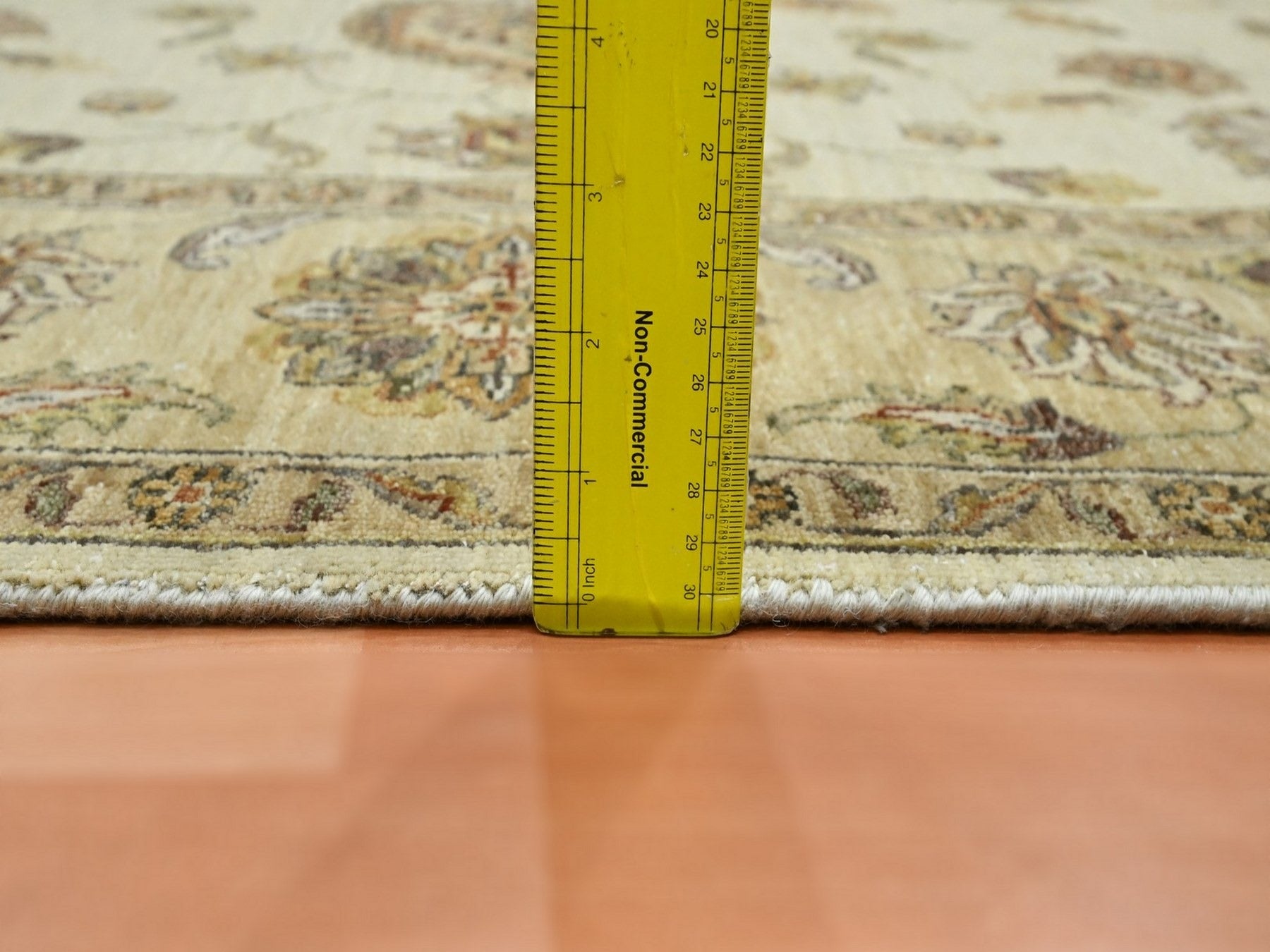 Ziegler Oushak hand-knotted wool rug in Ivory & Beige, 5'5" x 8' — SKU O076355 (view 6)