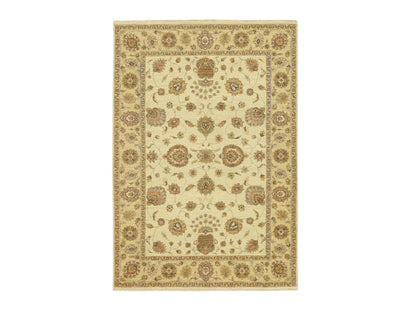 Ziegler Oushak hand-knotted wool rug in Ivory & Beige, 5'6" x 8'1" — SKU O076356