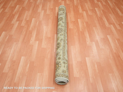 Ziegler Oushak hand-knotted wool rug in Ivory & Beige, 5'6" x 8'1" — SKU O076356 (view 5)