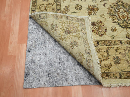 Beige 5'6" x 8'0" Oushak And Peshawar Hand knotted Wool Rug - Sku: O076357