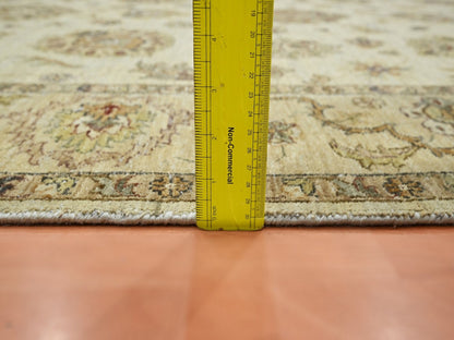 Beige 5'6" x 8'0" Oushak And Peshawar Hand knotted Wool Rug - Sku: O076357