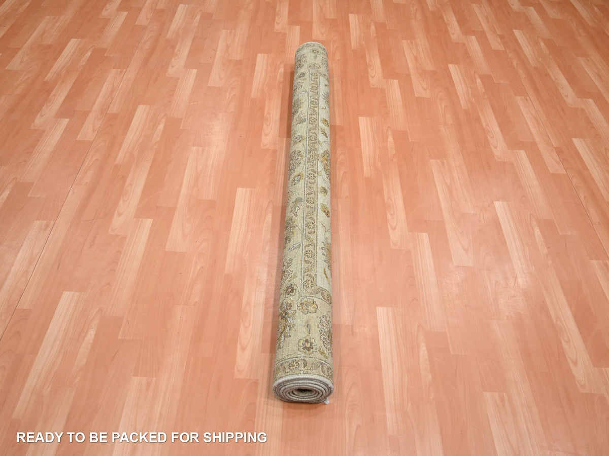 Ziegler Oushak hand-knotted wool rug in Ivory & Beige, 5'7" x 8' — SKU O076358 (view 5)