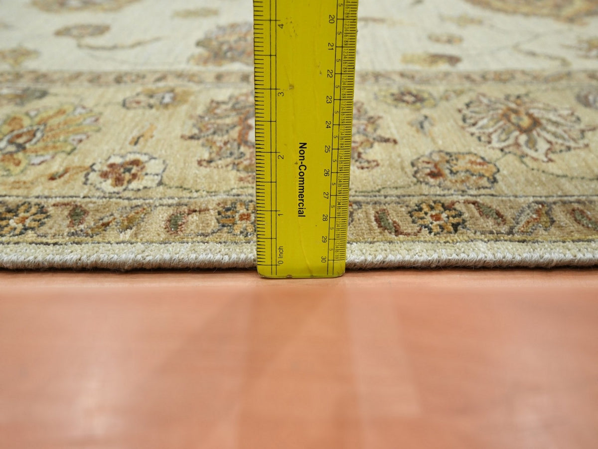 Ziegler Oushak hand-knotted wool rug in Ivory & Beige, 5'7" x 8' — SKU O076358 (view 6)