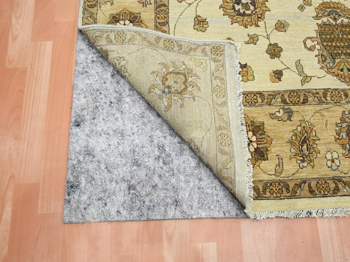 Ziegler Oushak hand-knotted wool rug in Ivory & Beige, 5'6" x 7'11" — SKU O076359 (view 3)