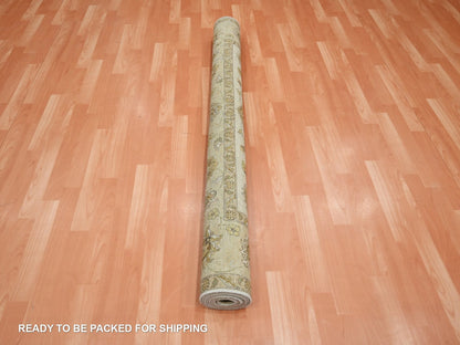 Ziegler Oushak hand-knotted wool rug in Ivory & Beige, 5'6" x 7'11" — SKU O076359 (view 5)