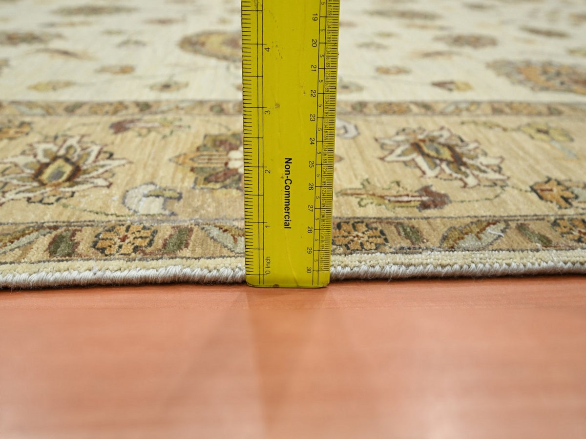 Ziegler Oushak hand-knotted wool rug in Ivory & Beige, 5'6" x 7'11" — SKU O076359 (view 6)