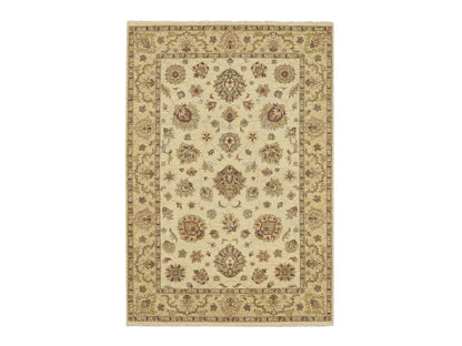 Ziegler Oushak hand-knotted wool rug in Ivory & Beige, 5'6" x 8'1" — SKU O076361