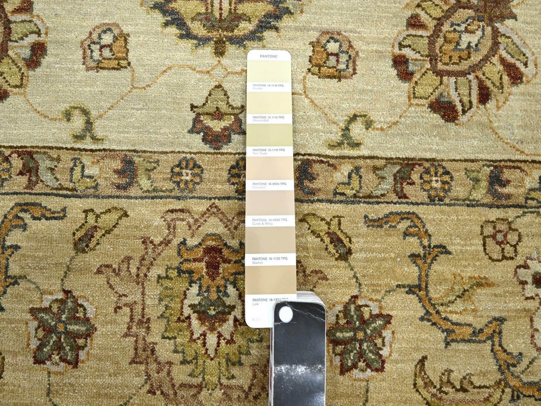 Ziegler Oushak hand-knotted wool rug in Ivory & Beige, 5'6" x 8'1" — SKU O076361 (view 4)