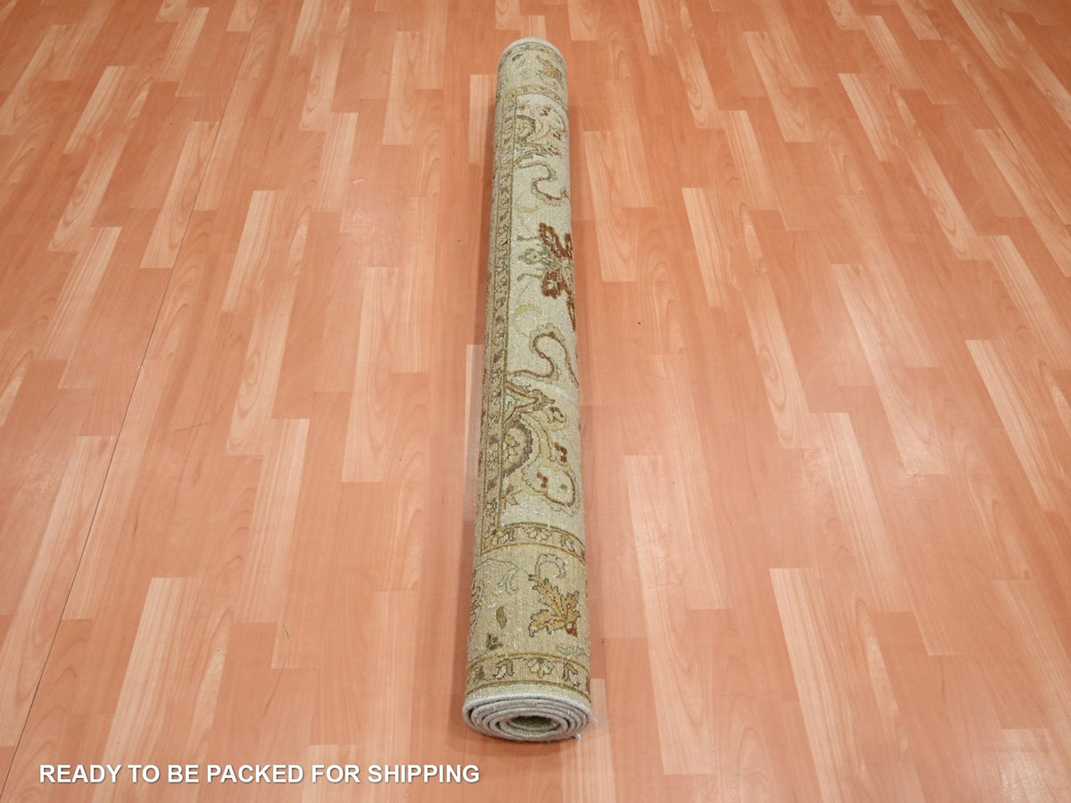 Ziegler Oushak hand-knotted wool rug in Ivory & Beige, 5'5" x 8'1" — SKU O076362 (view 5)