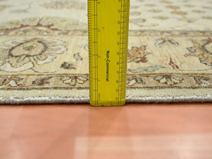 Ziegler Oushak hand-knotted wool rug in Ivory & Beige, 5'5" x 8'1" — SKU O076362 (view 6)