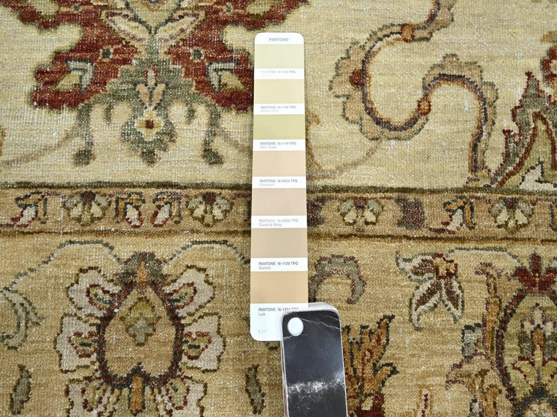 Ziegler Oushak hand-knotted wool rug in Ivory & Beige, 5'4" x 8' — SKU O076363 (view 4)