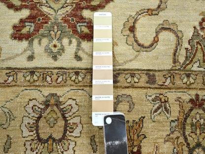 Ziegler Oushak hand-knotted wool rug in Ivory & Beige, 5'4" x 8' — SKU O076363 (view 4)